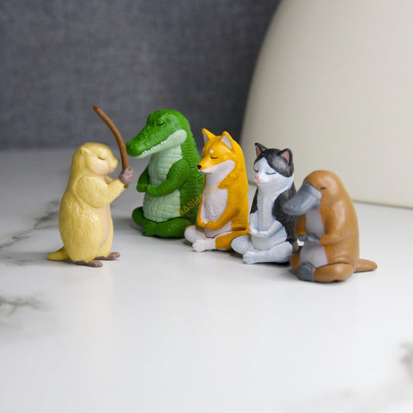 Cute Sitting Zen Figure Gashapon Capsule Toys Full Set of 5 - Gasharkpon
